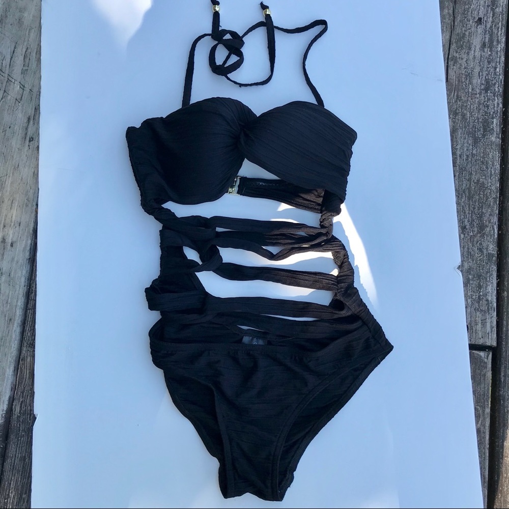 [Lipsy] black sexy swimsuit cute beach monokini 2